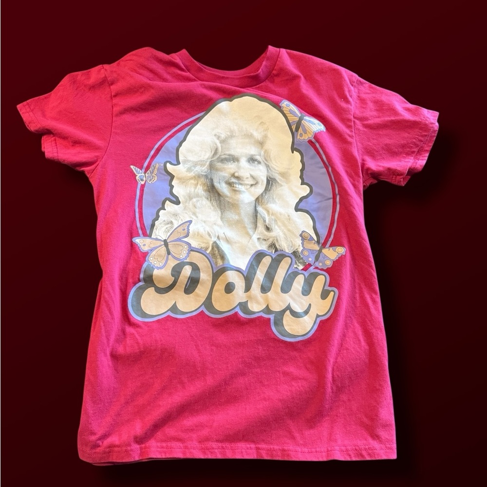Pink Graphic T-Shirt with Dolly Design